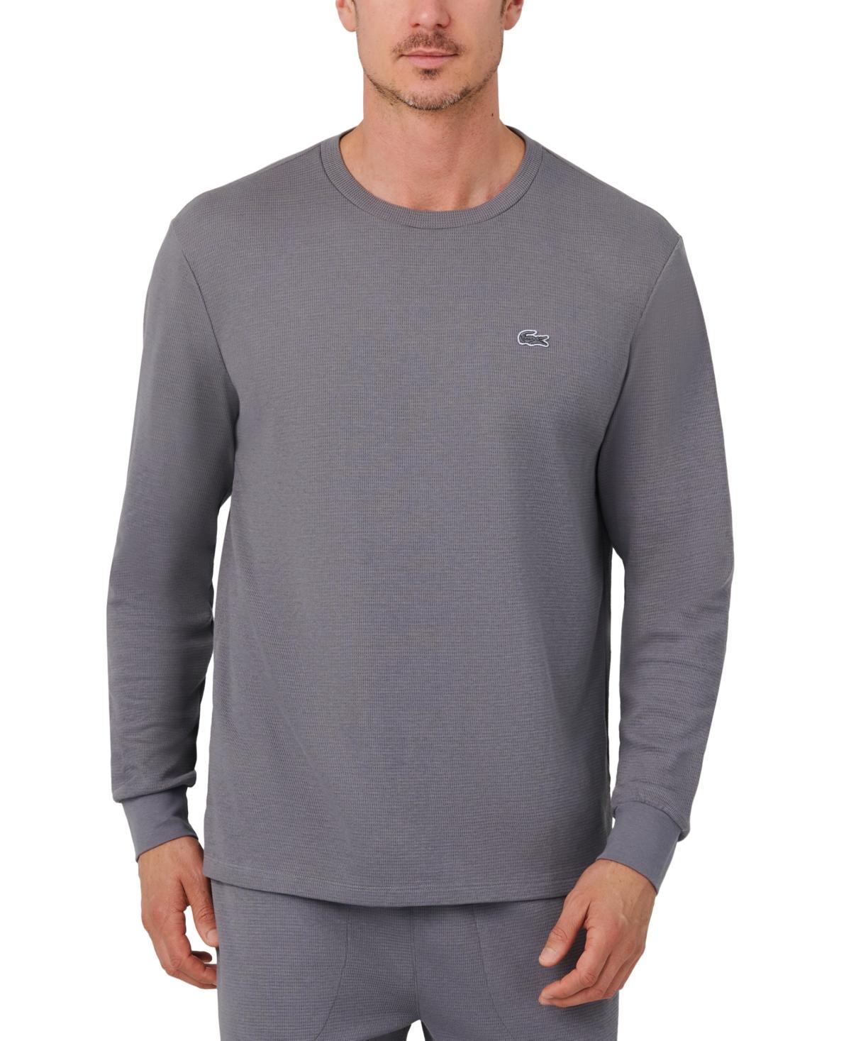 Lacoste Mens Waffle-Knit Thermal Sleep Shirt Product Image