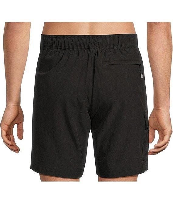 Caribbean Big & Tall Coastal Cargo 8#double; Inseam Solid Swim Trunks Product Image