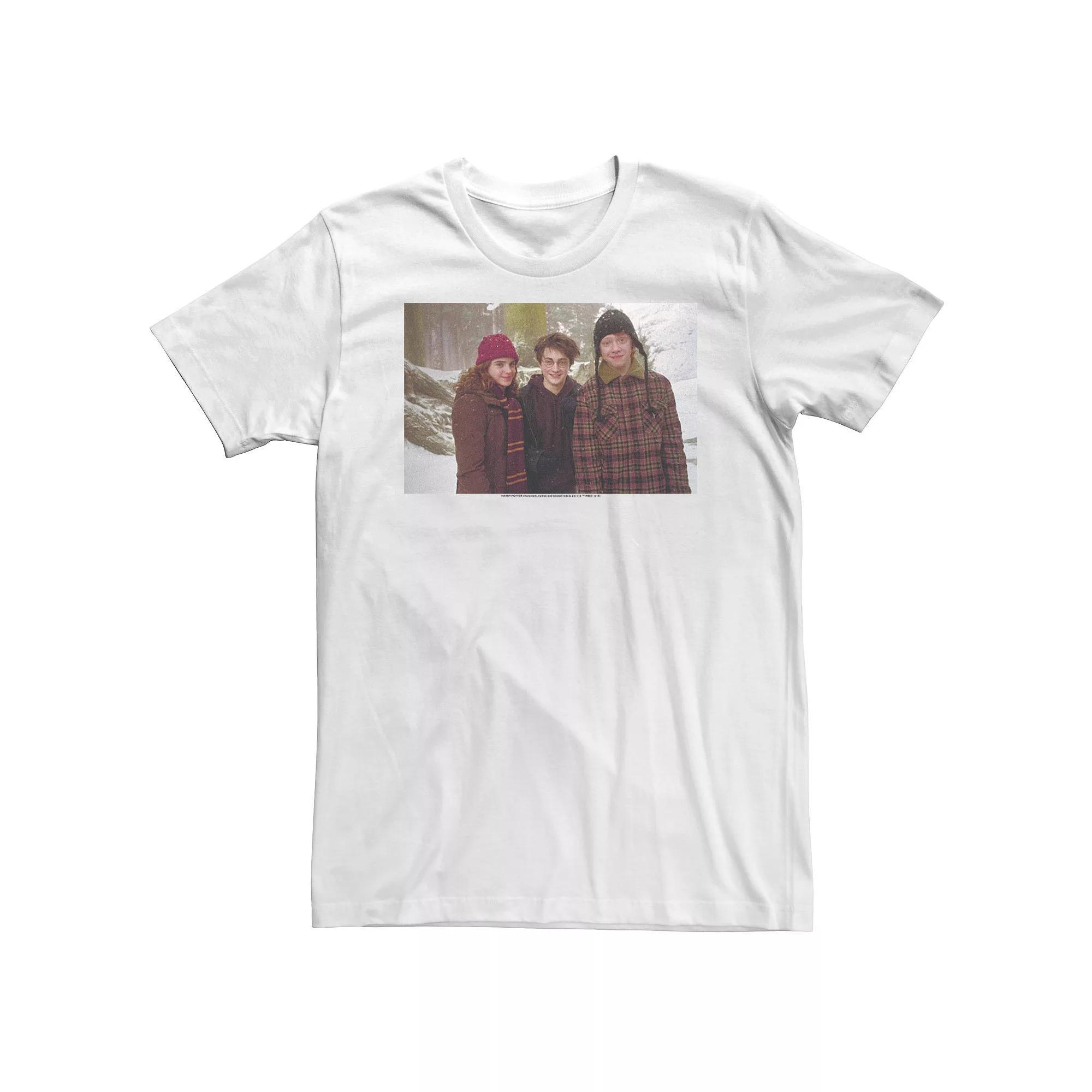 Big & Tall Harry Potter Hermione Ron & Harry Snow Portrait Tee, Men's,  Product Image