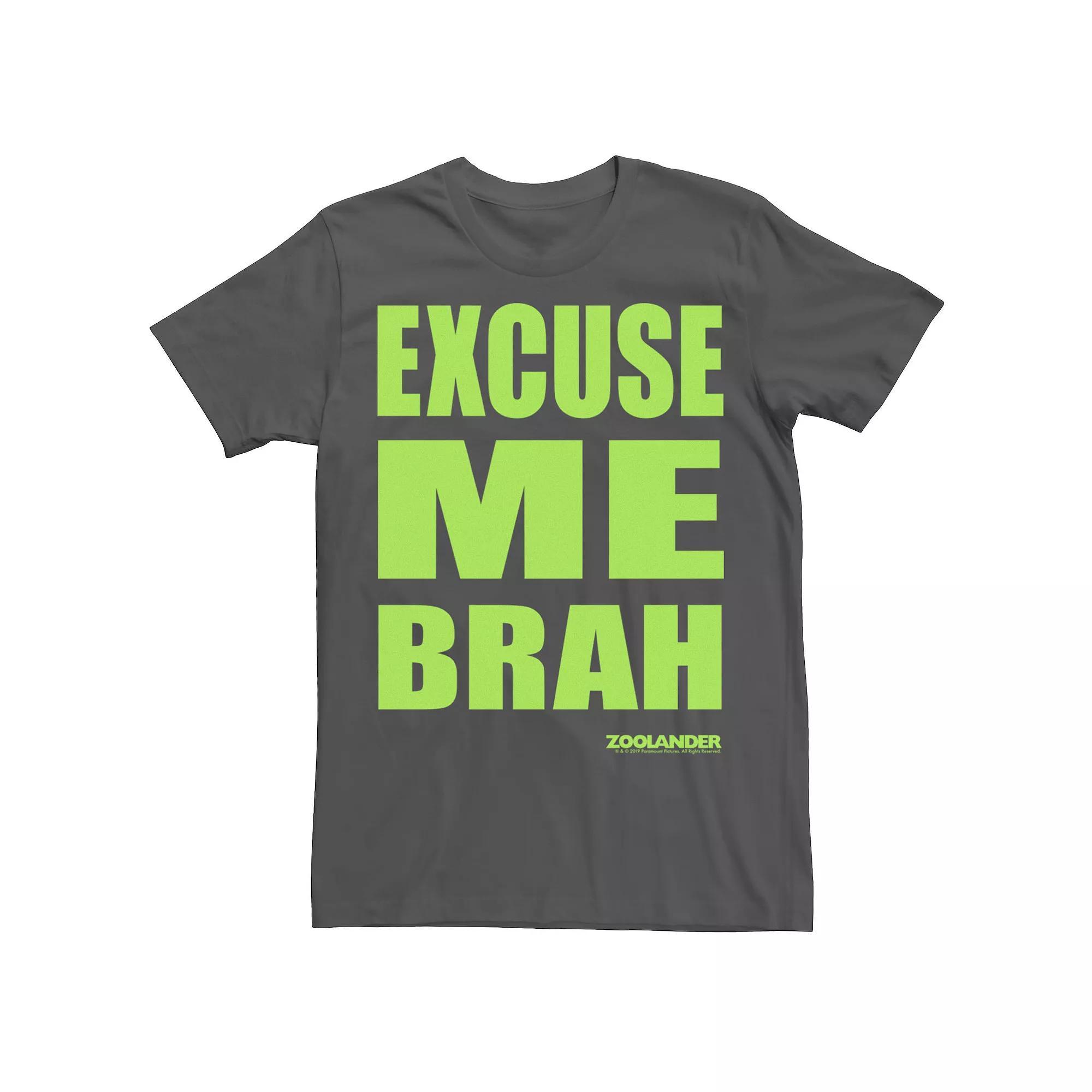 Men's Zoolander Excuse Me Brah Text Tee,  Product Image