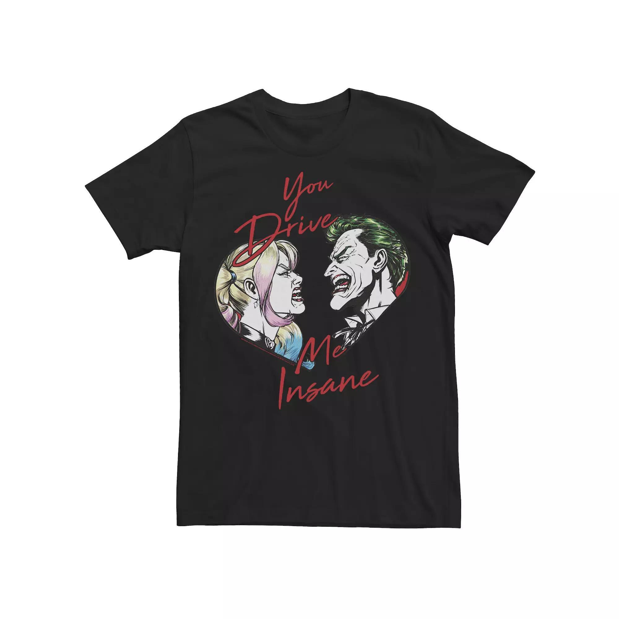 Men's Batman Joker Harley Quinn Drive Me Insane Tee,  Product Image