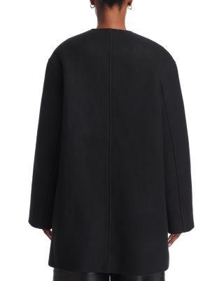 Collarless Wool Coat Product Image