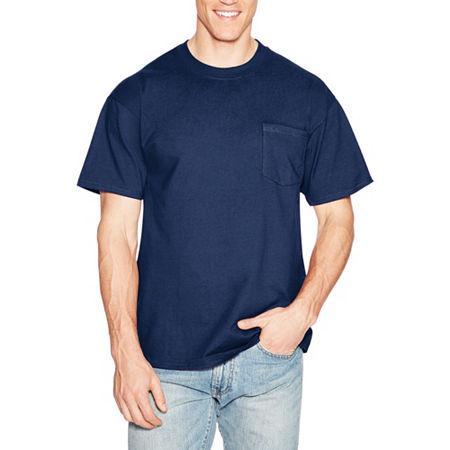 Men's Hanes® Beefy-T 2-Pack Pocket T-Shirt, Size: XL, Deep Red Product Image