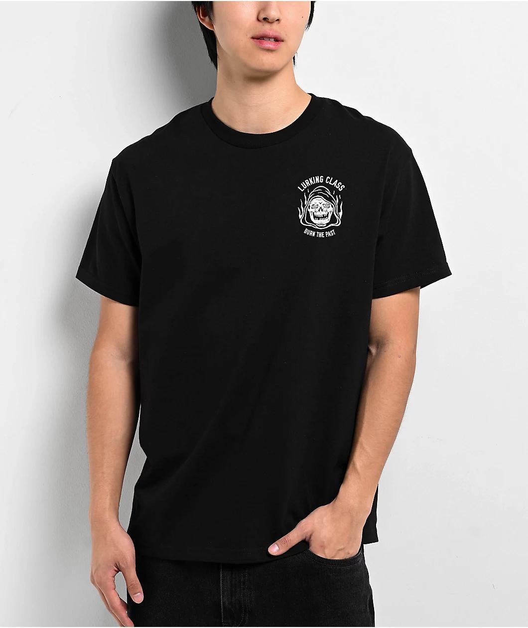Lurking Class by Sketchy Tank Burn The Past Black T-Shirt Product Image