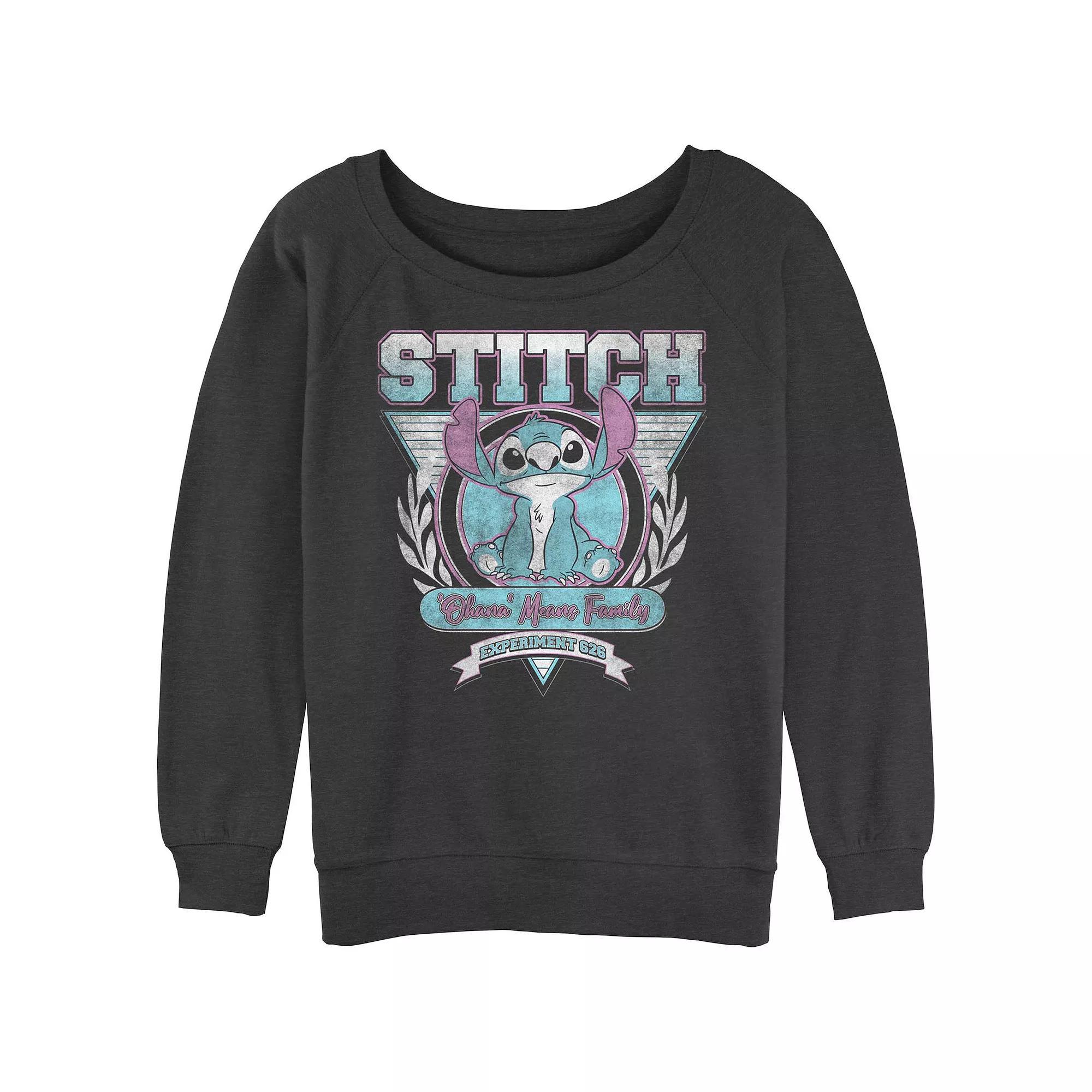 Disney's Lilo & Stitch Ohana Means Family Stitch Crest Juniors' Graphic Pullover, Girl's,  Product Image