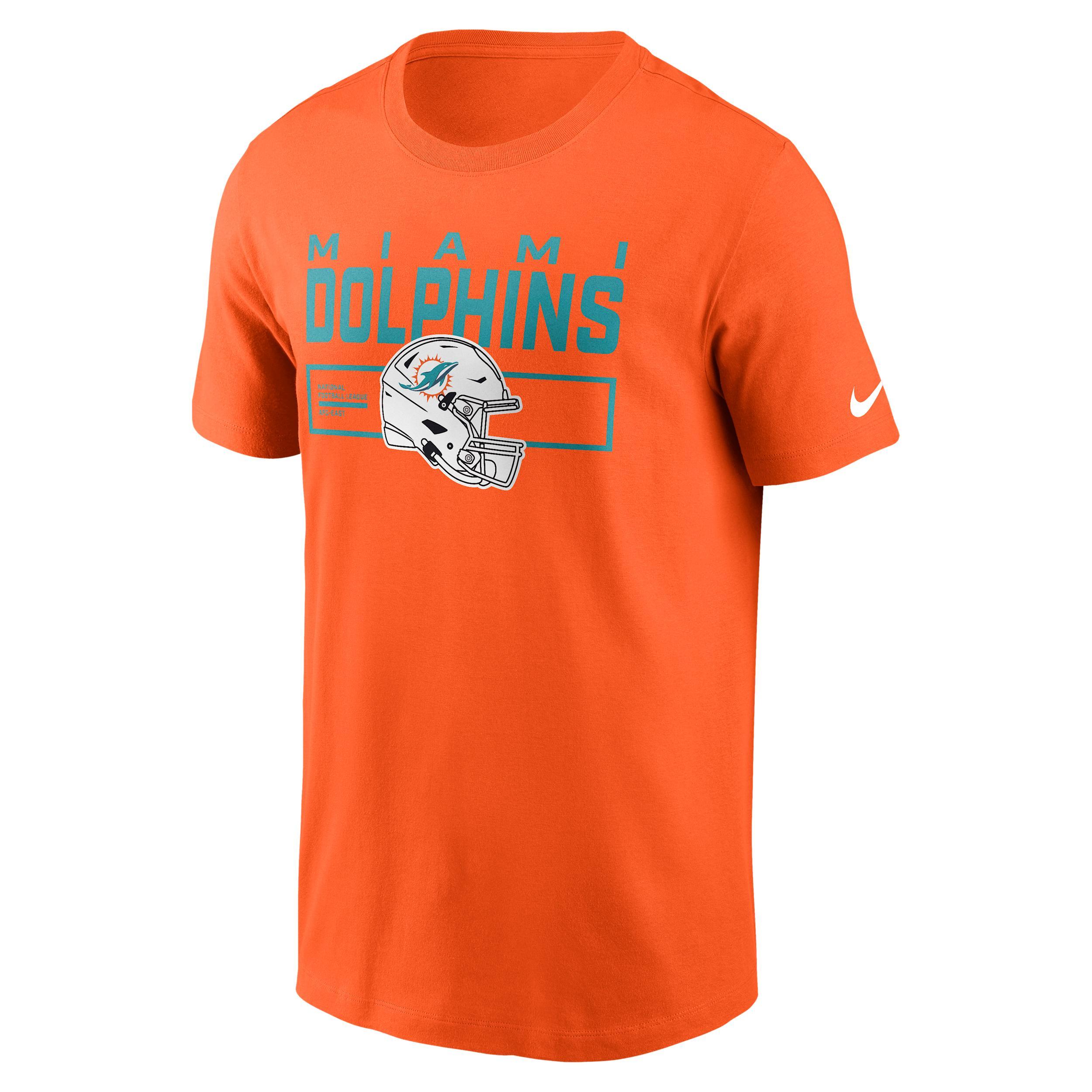 Miami Dolphins Helmet Essential Nike Mens NFL T-Shirt | N19989N9P-LQC Product Image