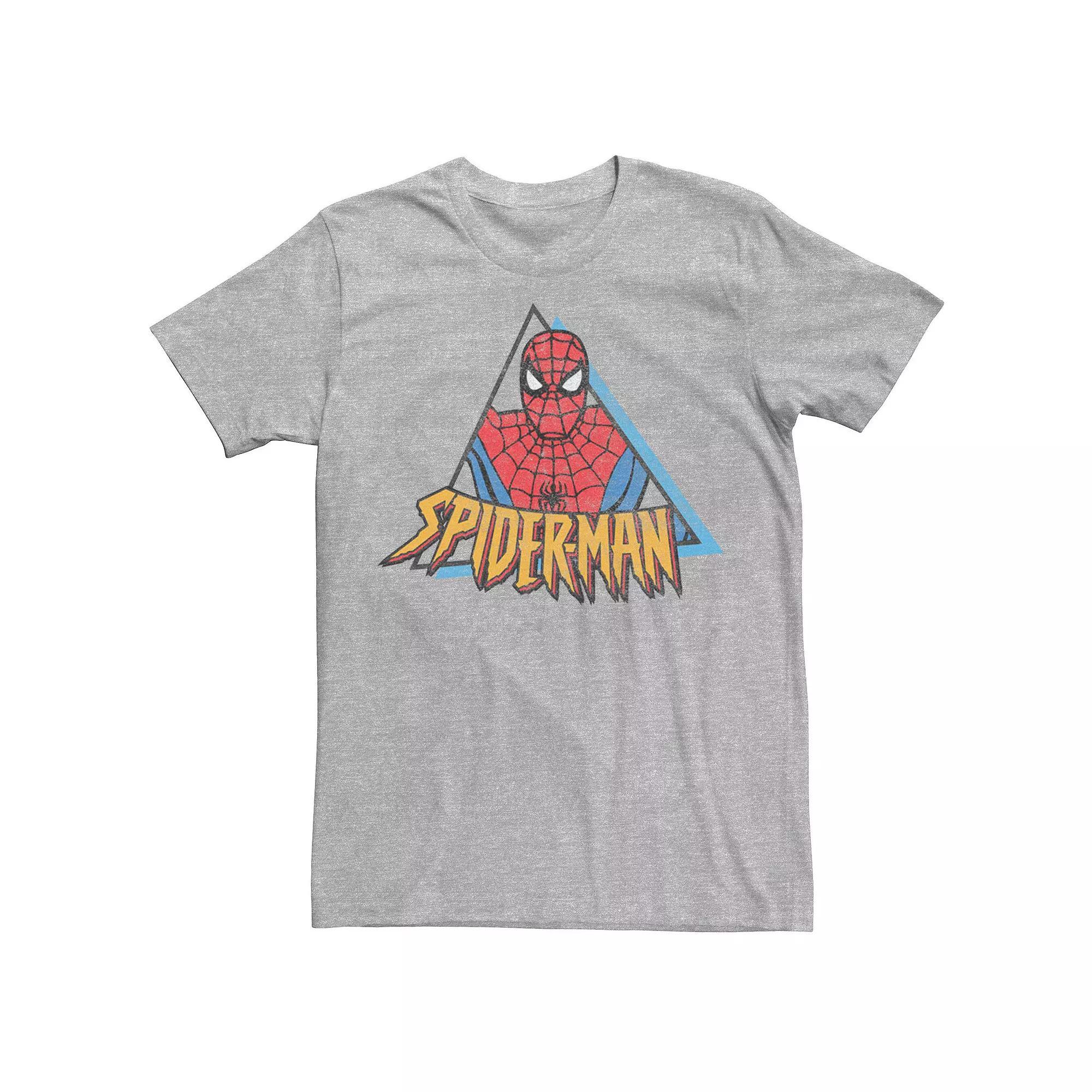 Men's Marvel Spider-Man Retro Triangle Portrait Tee,  Product Image
