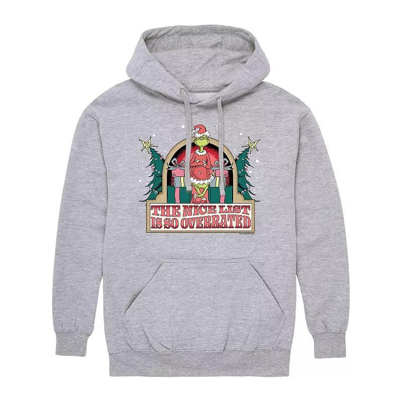 Men's Dr. Seuss The Nice List Is So Overrated Graphic Hoodie, Size: Medium, Grey Gray Product Image