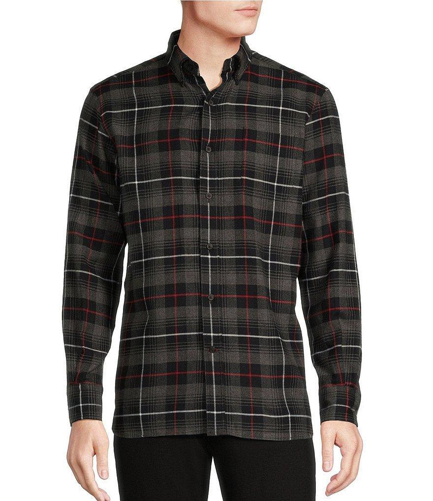 Cremieux Blue Label Chamonix Collection Plaid Moleskin Long Sleeve Woven Shirt Product Image