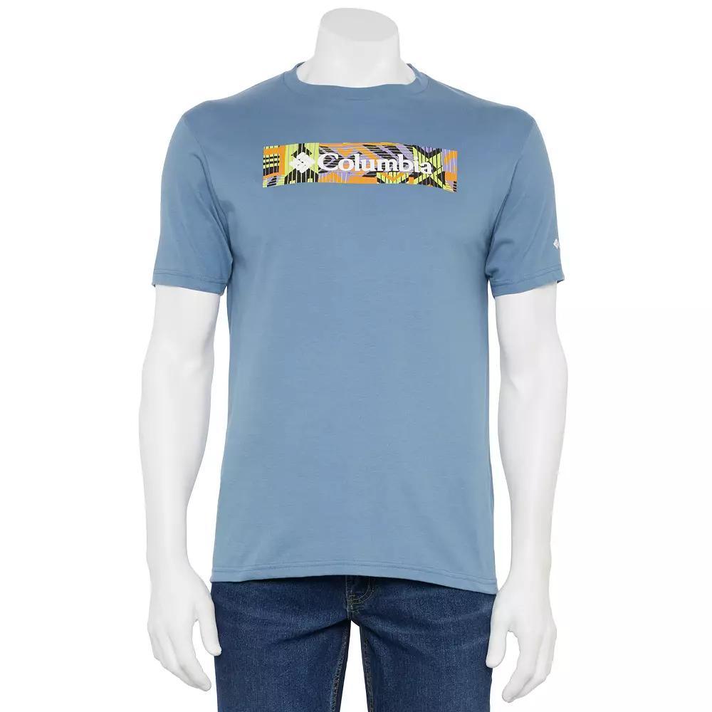 Men's Columbia Logo Graphic Tee, Size: Medium, Silver Product Image