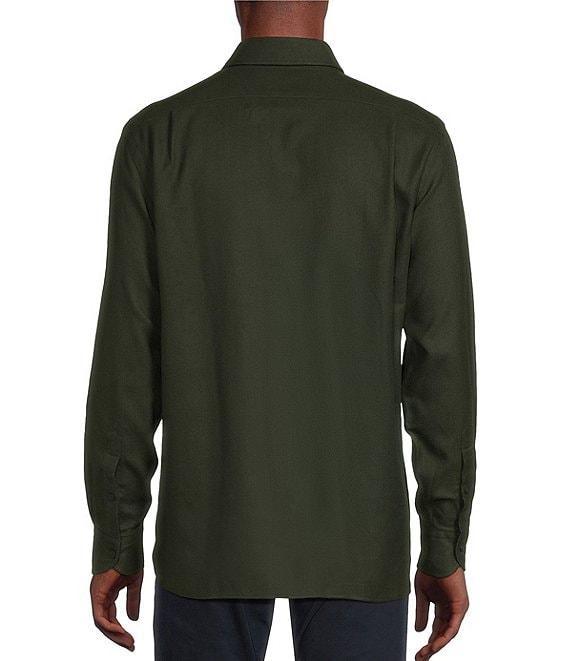 Cremieux Blue Label Solid Flannel Long Sleeve Woven Shirt Product Image