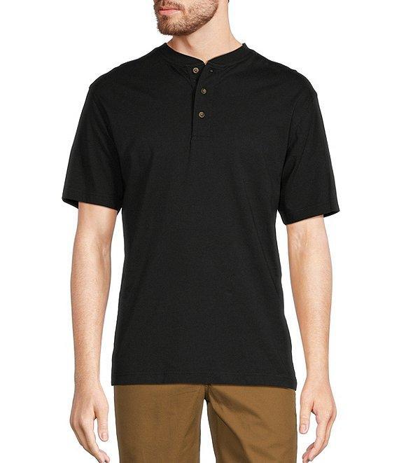 L.L.Bean Carefree Unshrinkable Traditional Fit Short Sleeve Henley T-Shirt Product Image