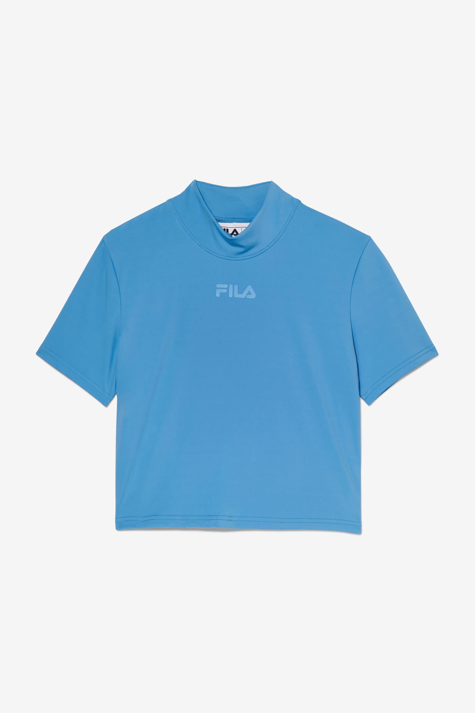 Short Sleeve Mock Neck Top Product Image