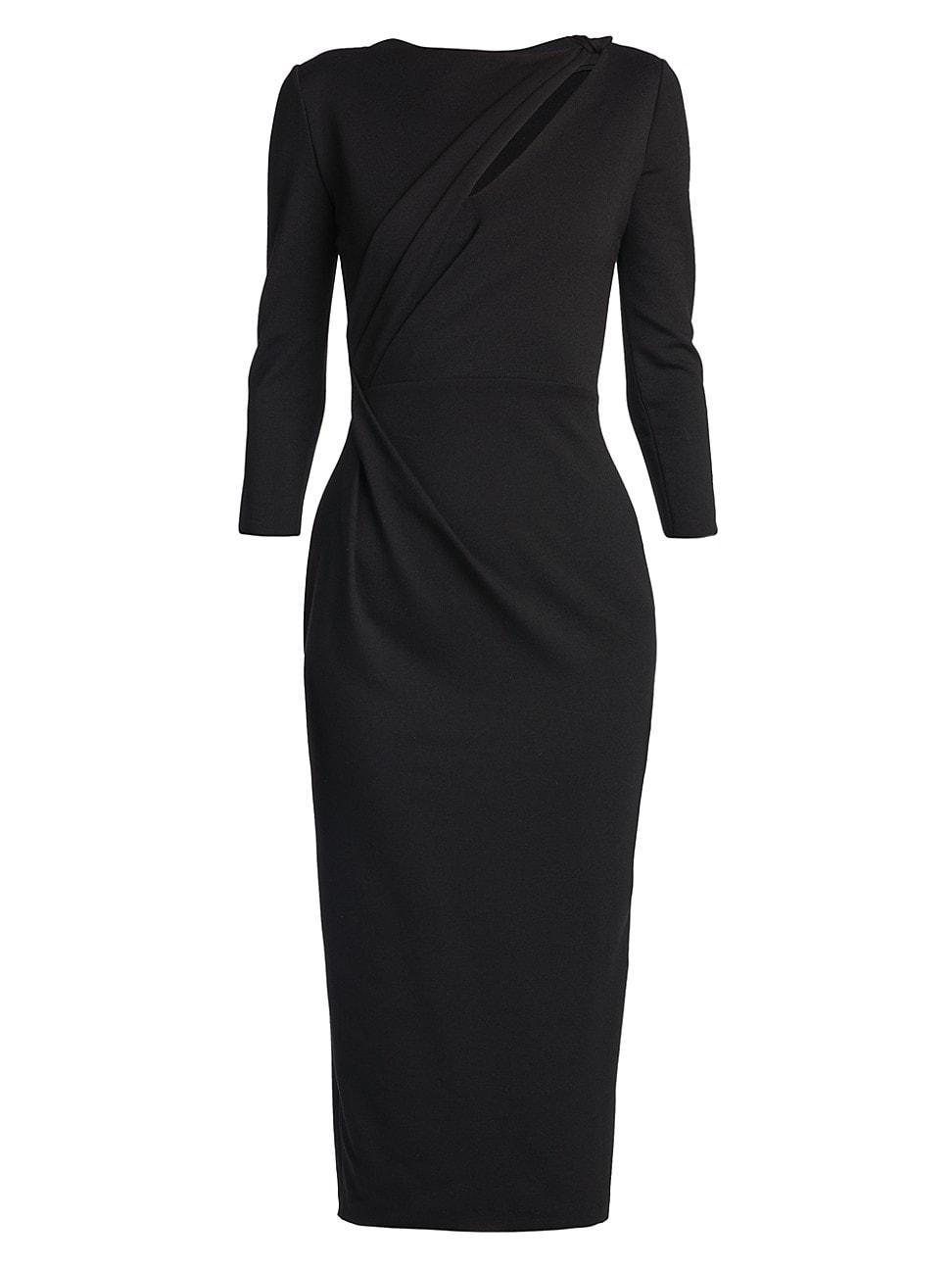 Asymmetric Keyhole Midi Dress Product Image