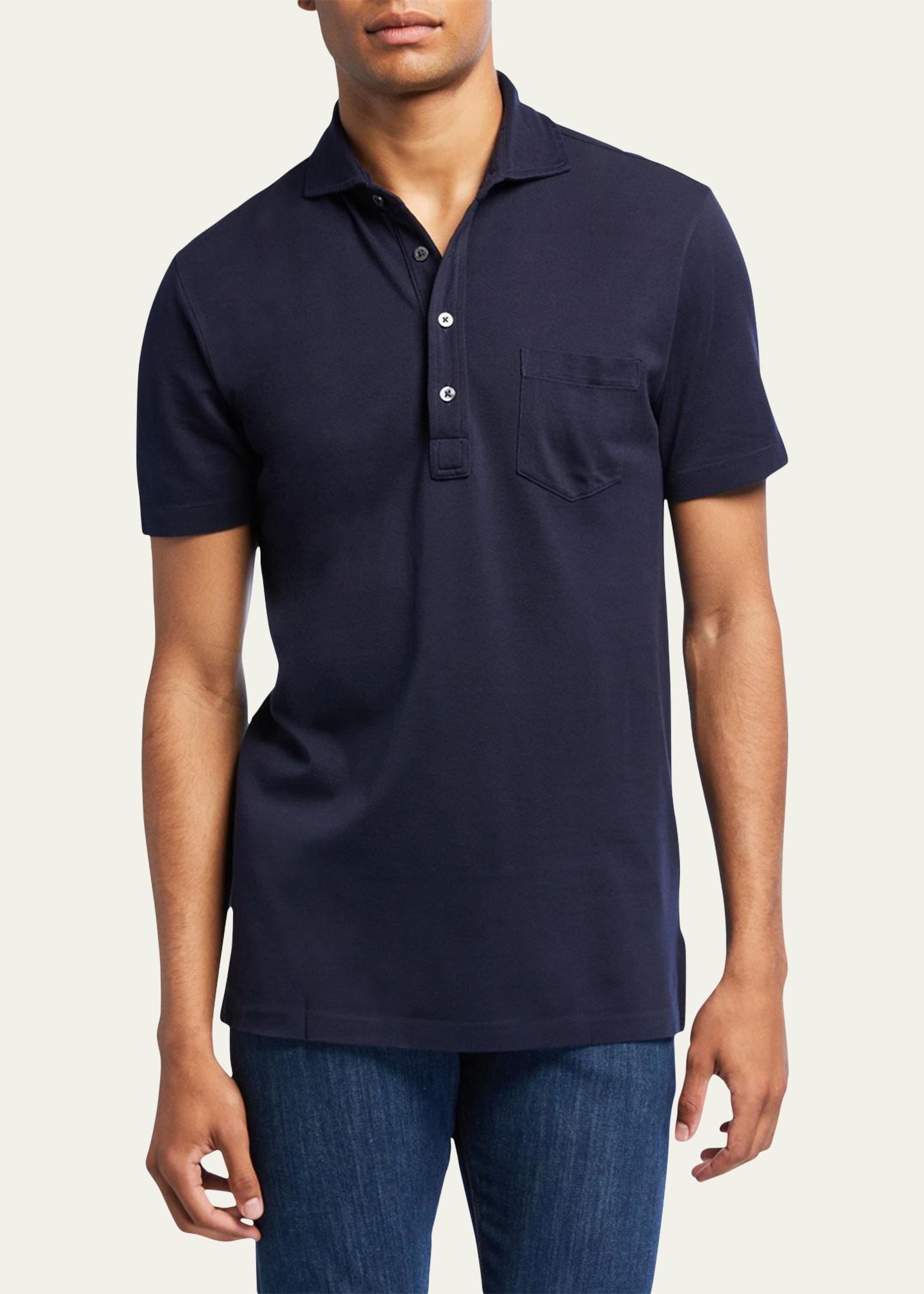 Mens Washed Non-Logo Short-Sleeve Polo Product Image