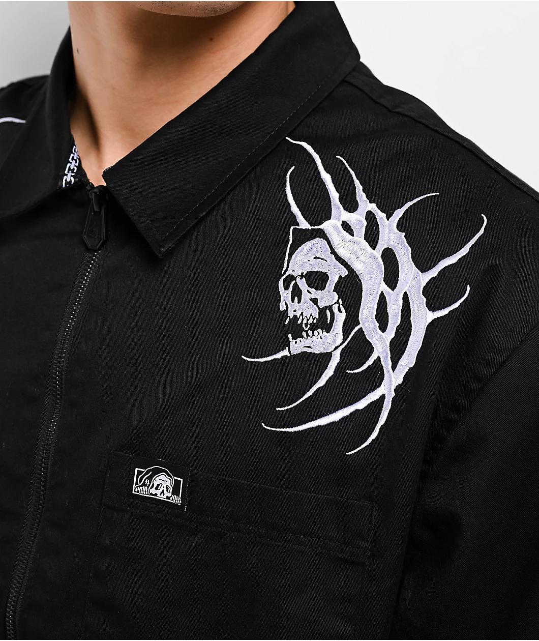 Lurking Class by Sketchy Tank Sin Black Zip Work Shirt Product Image