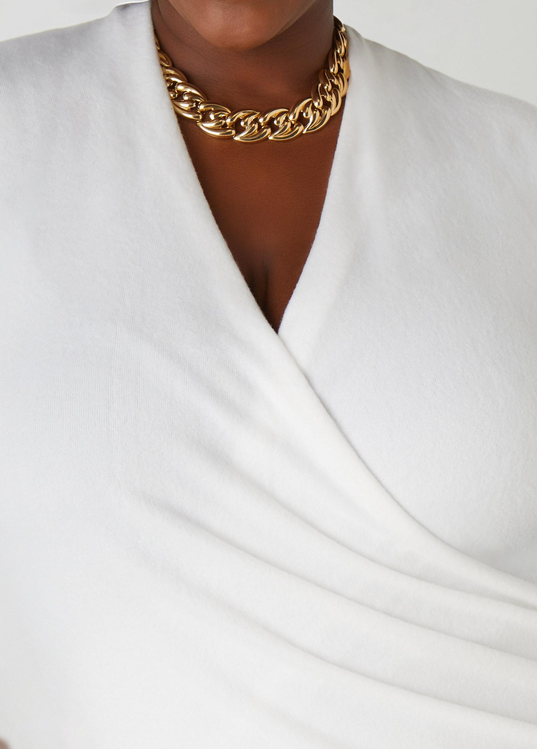 Faux Wrap Hacci Knit Top Product Image