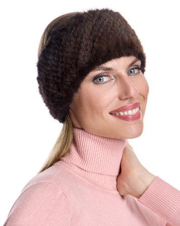 Knitted Mink Headband Product Image