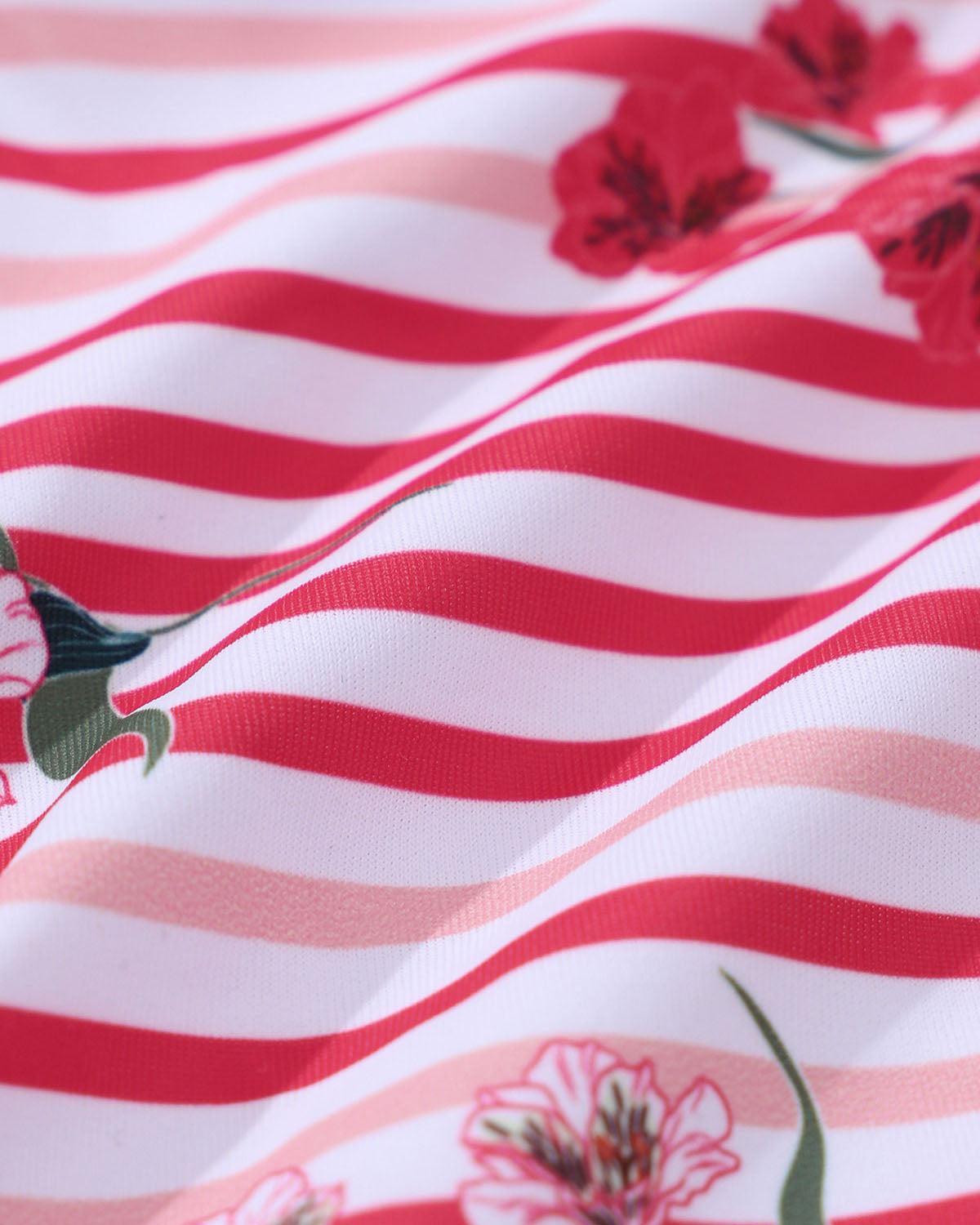 Red Floral Halter Bikini Set Product Image