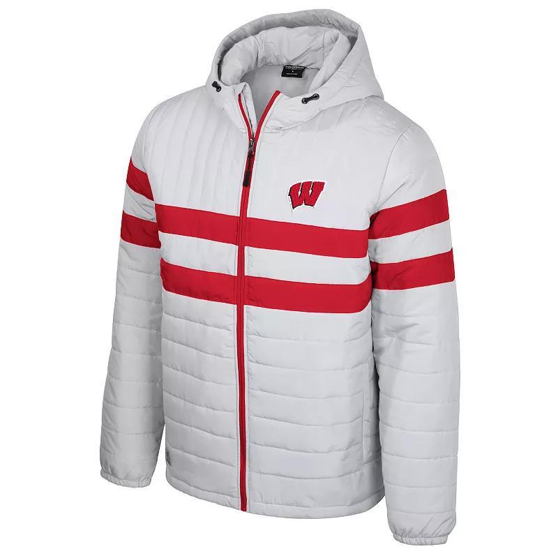 Mens Wisconsin Badgers Hooded Puffer Jacket Product Image