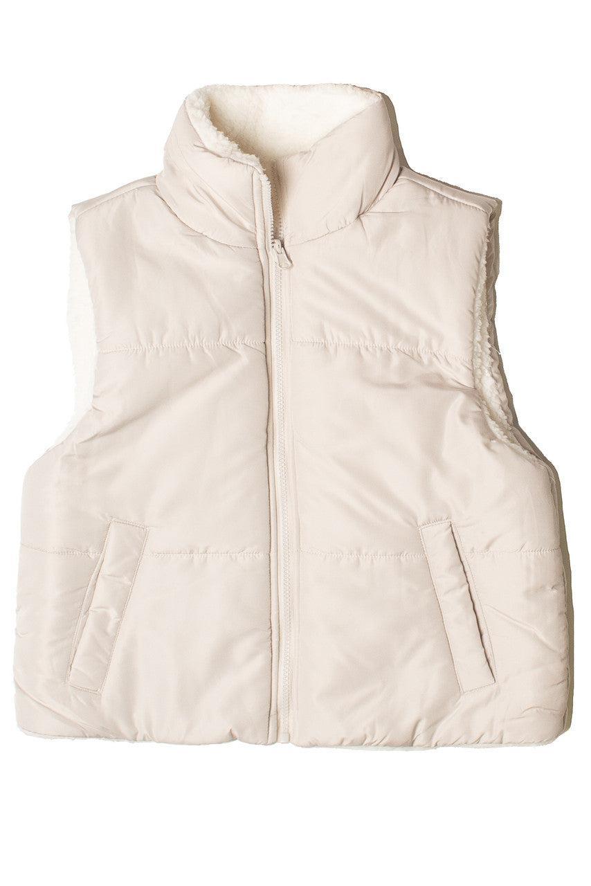 Reversible Sherpa Puffer Vest Product Image