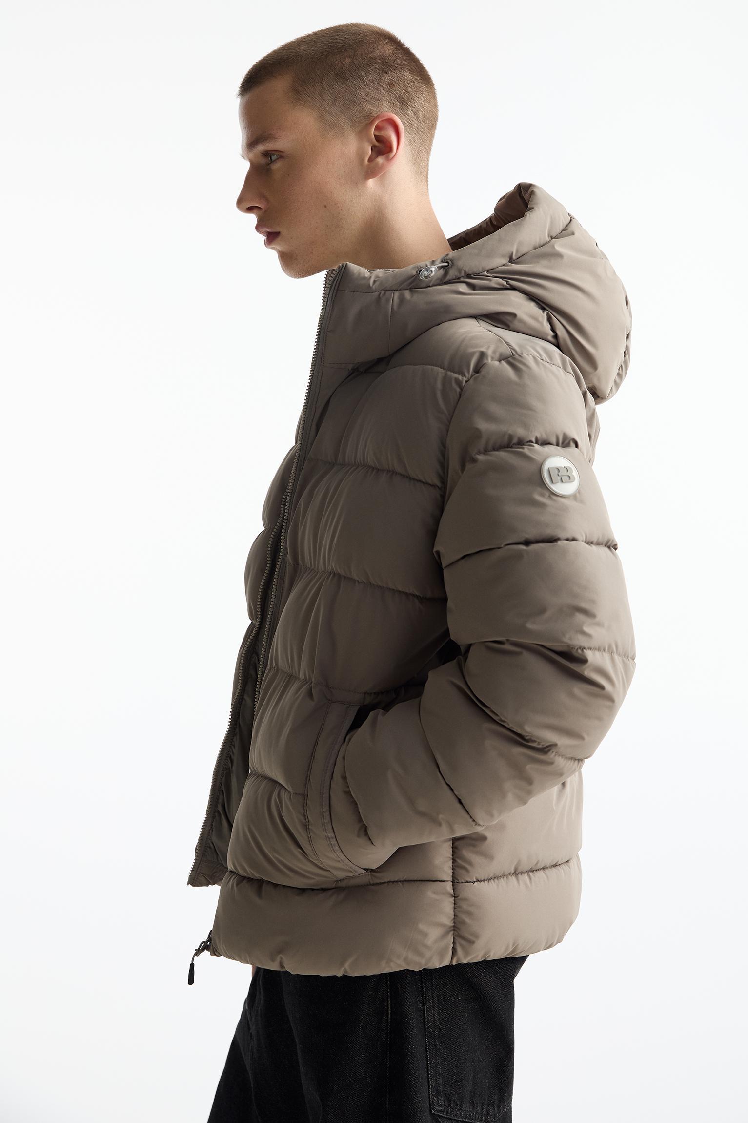 Lightweight puffer jacket with hood Product Image