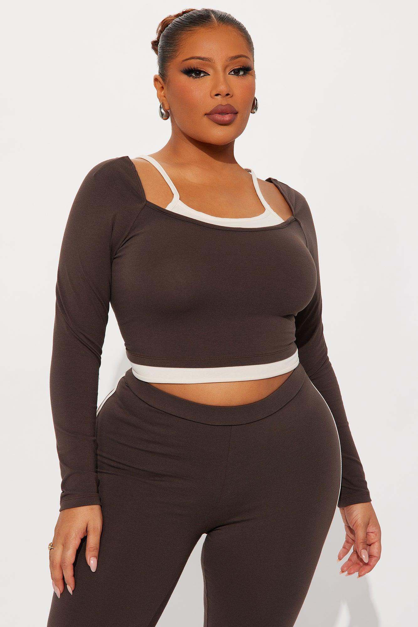 Double Up Pant Set - Brown Product Image