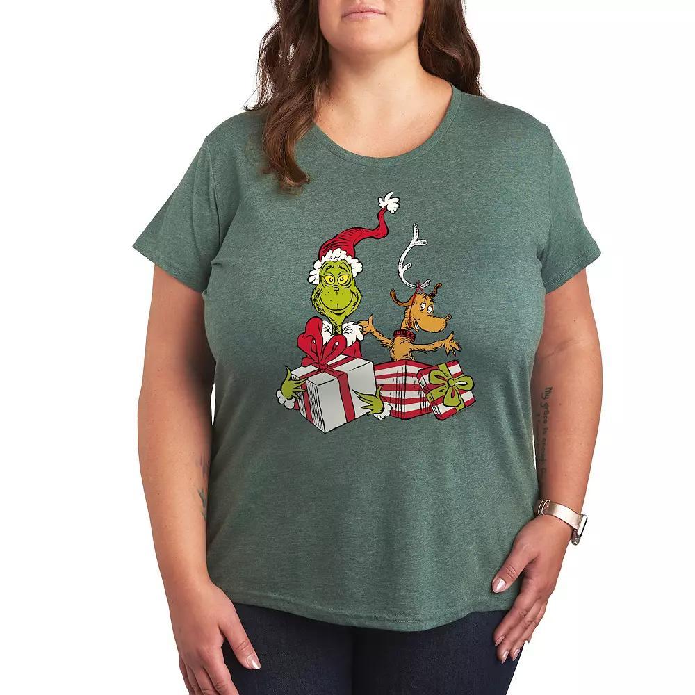 Plus Dr. Seuss The Grinch Max and Grinch Graphic Tee, Women's,  Product Image