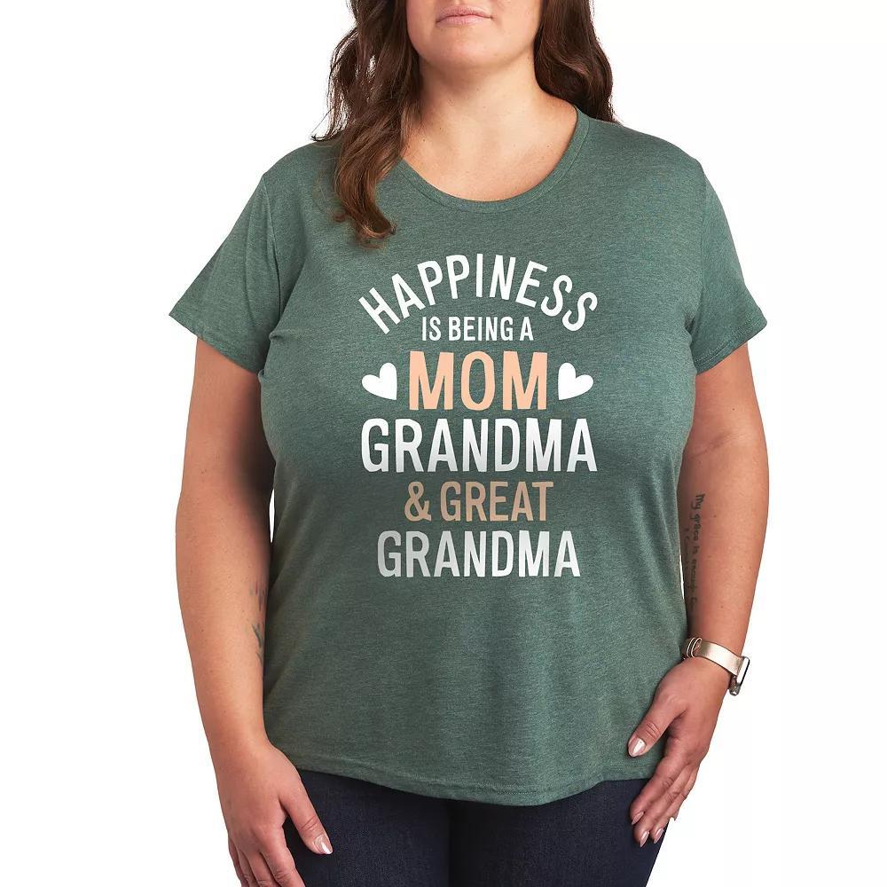 Plus Happiness Mom Grandma Great Grandma Graphic Tee, Women's,  Product Image