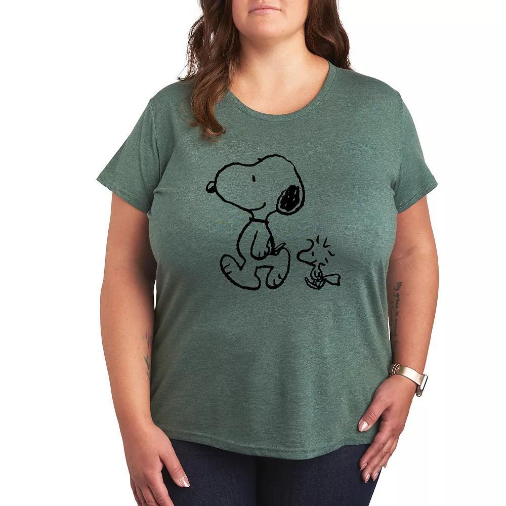 Plus Peanuts Charlie Brown Tired Tomorrow Graphic Tee, Women's,  Product Image