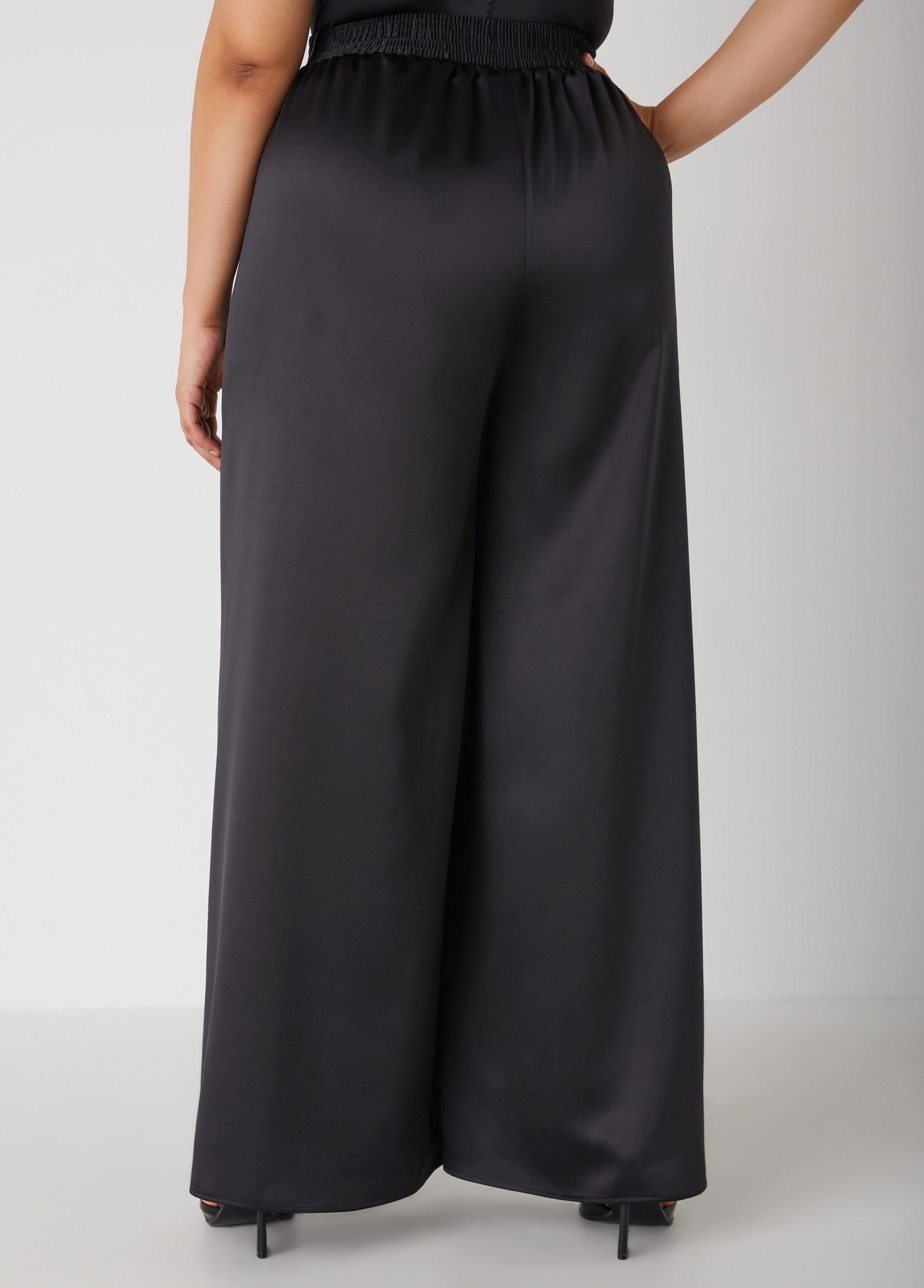 Wide Leg Satin Pants Product Image