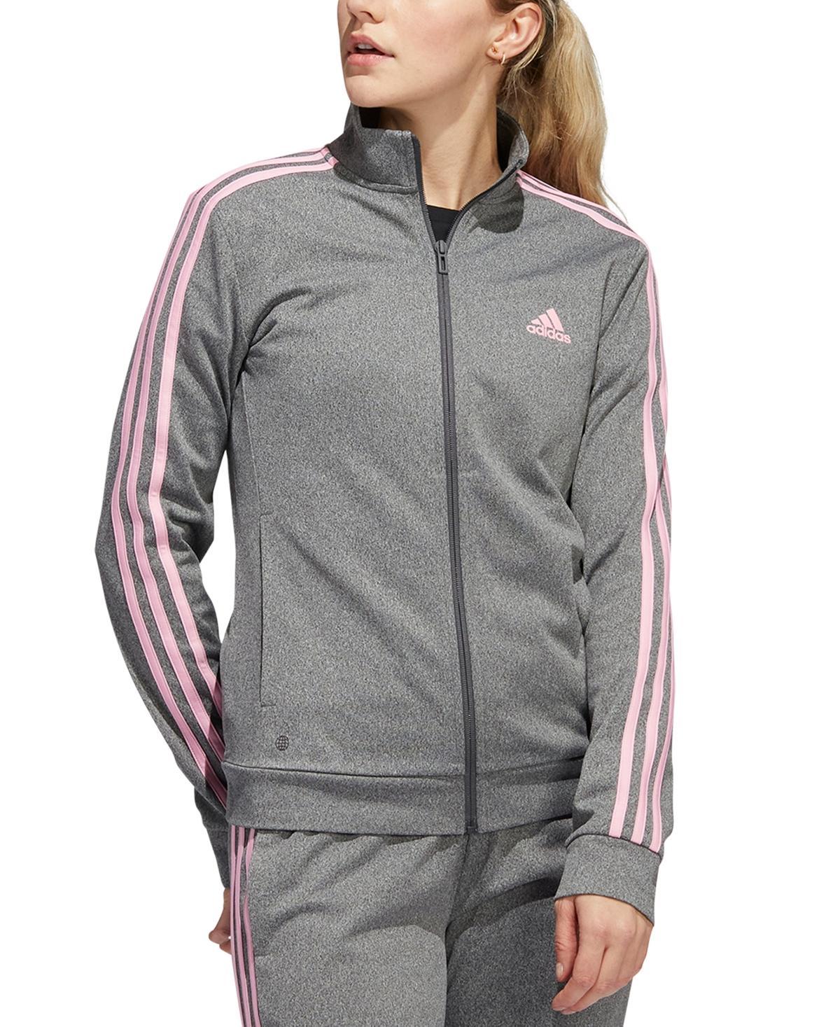 adidas Primegreen Essentials Warm-Up Slim 3-Stripes Track Jacket Legend Ink S Womens Product Image