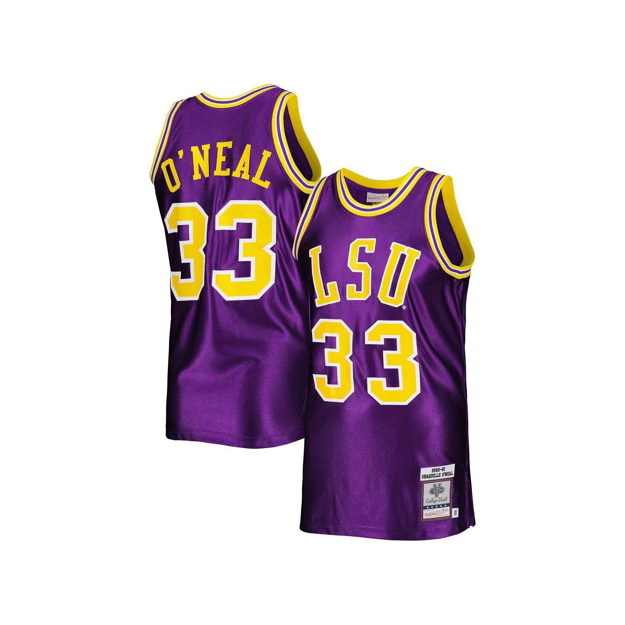 Men's Mitchell & Ness Shaquille O'Neal Purple LSU Tigers Authentic Jersey,  Product Image