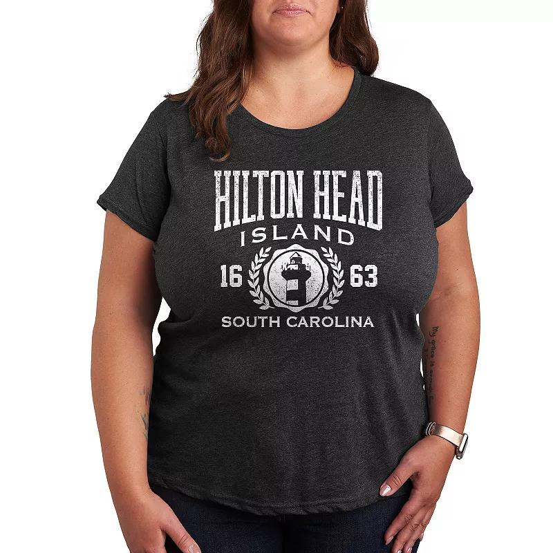 Plus Hilton Head Island Collegiate Graphic Tee, Women's, Size: 1XL, Black Product Image