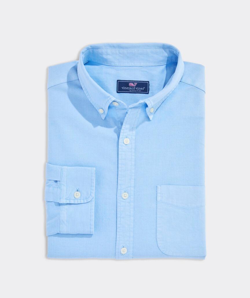 Garment-Dyed Oxford Solid Shirt Product Image