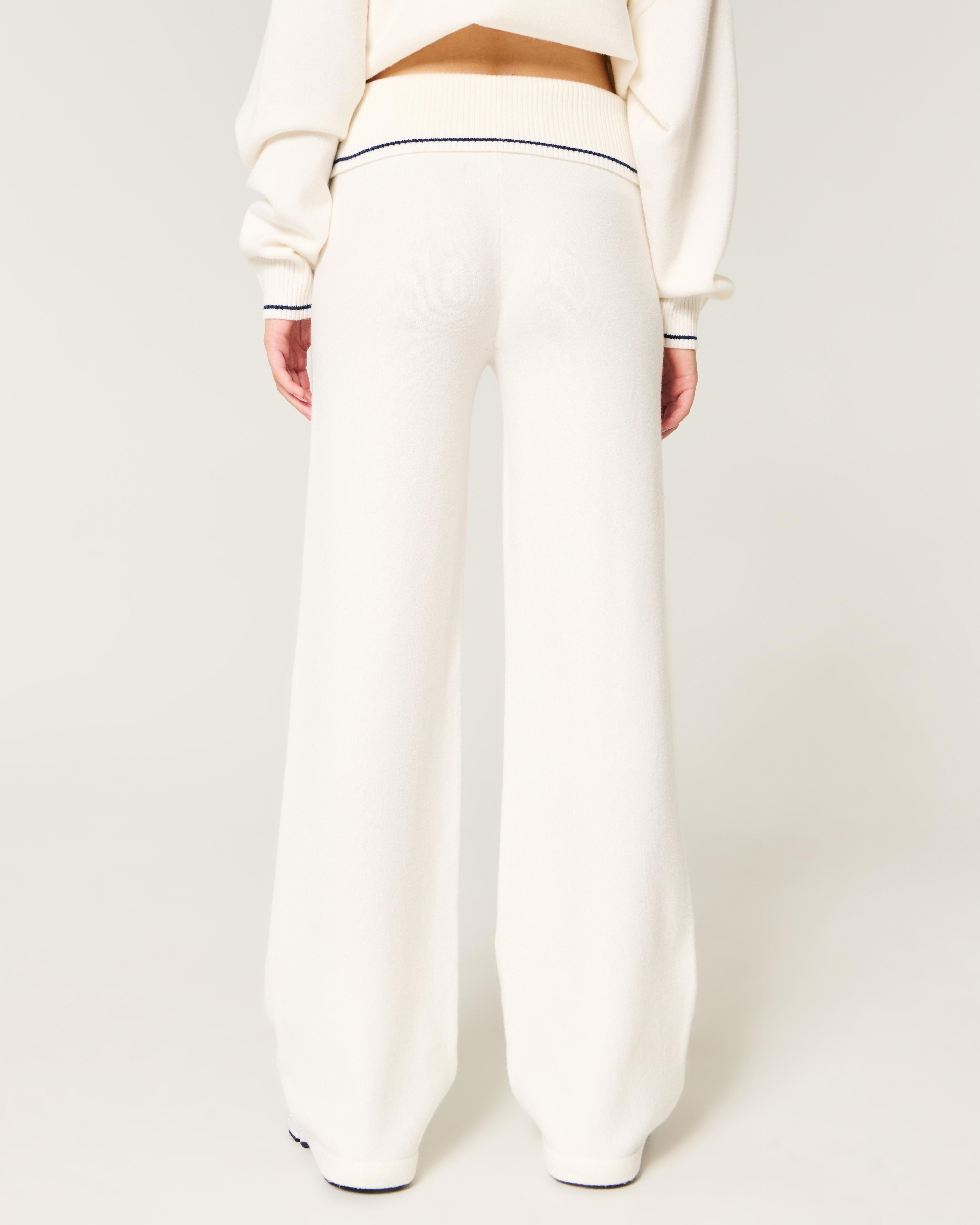 Gilly Hicks Sweater-Knit Straight Pants Product Image