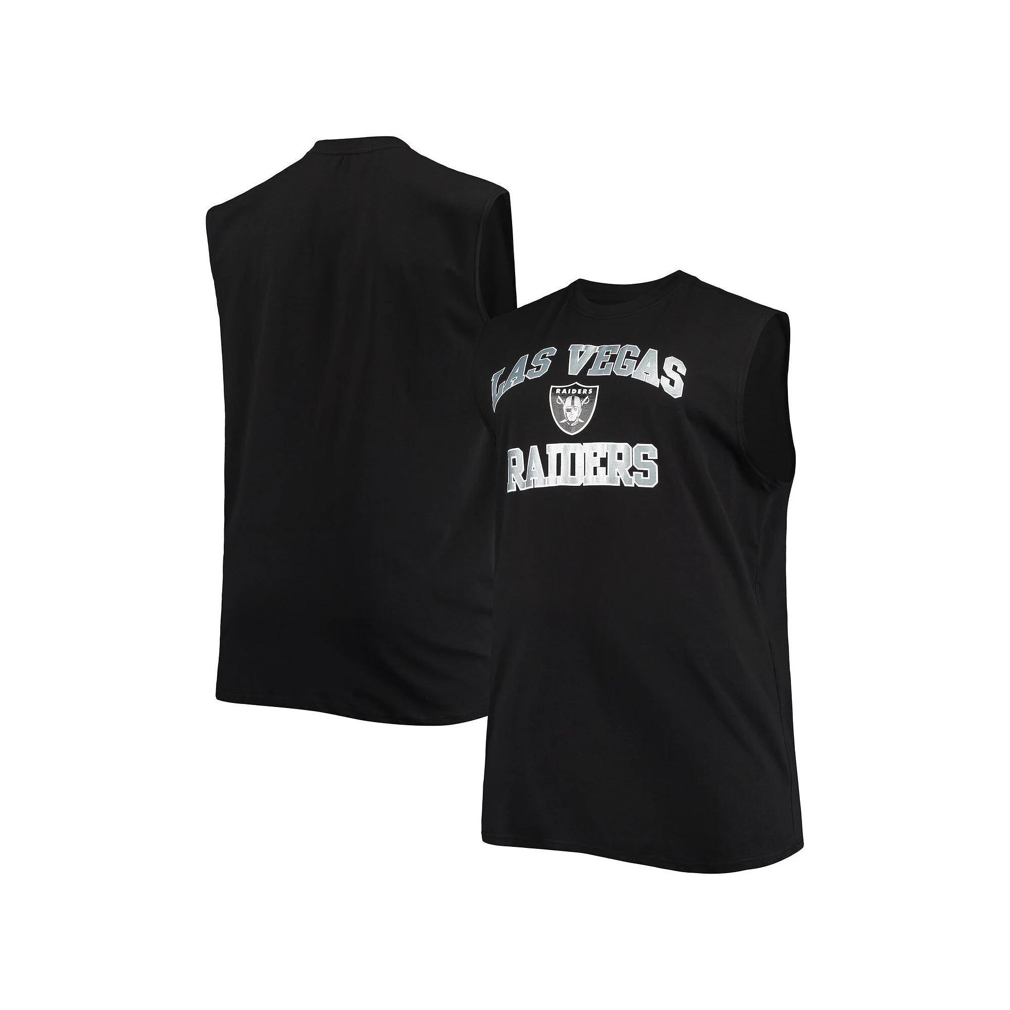 Men's Black Las Vegas Raiders Big & Tall Muscle Tank Top, Size: 5XB, Lvr Black Product Image