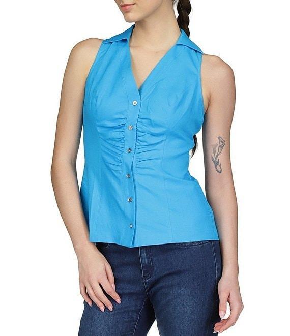 Michael Kors Collar Halter Neckline Sleeveless Top Product Image