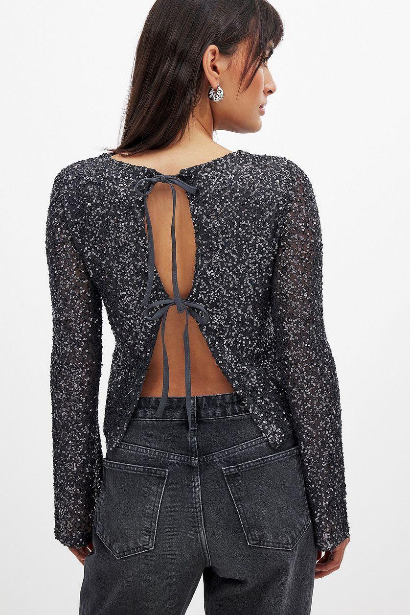 Tie Back Sequin Top Product Image