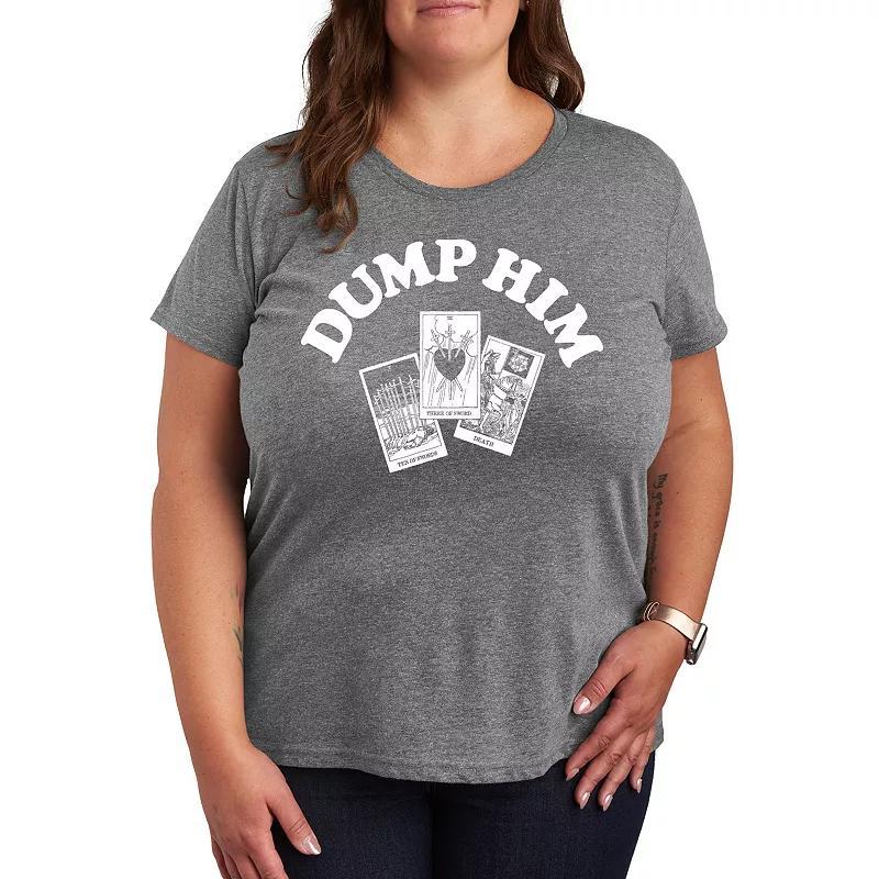 Plus Size Dump Him Tarot Graphic Tee, Women's, Size: 1XL, Blue Product Image