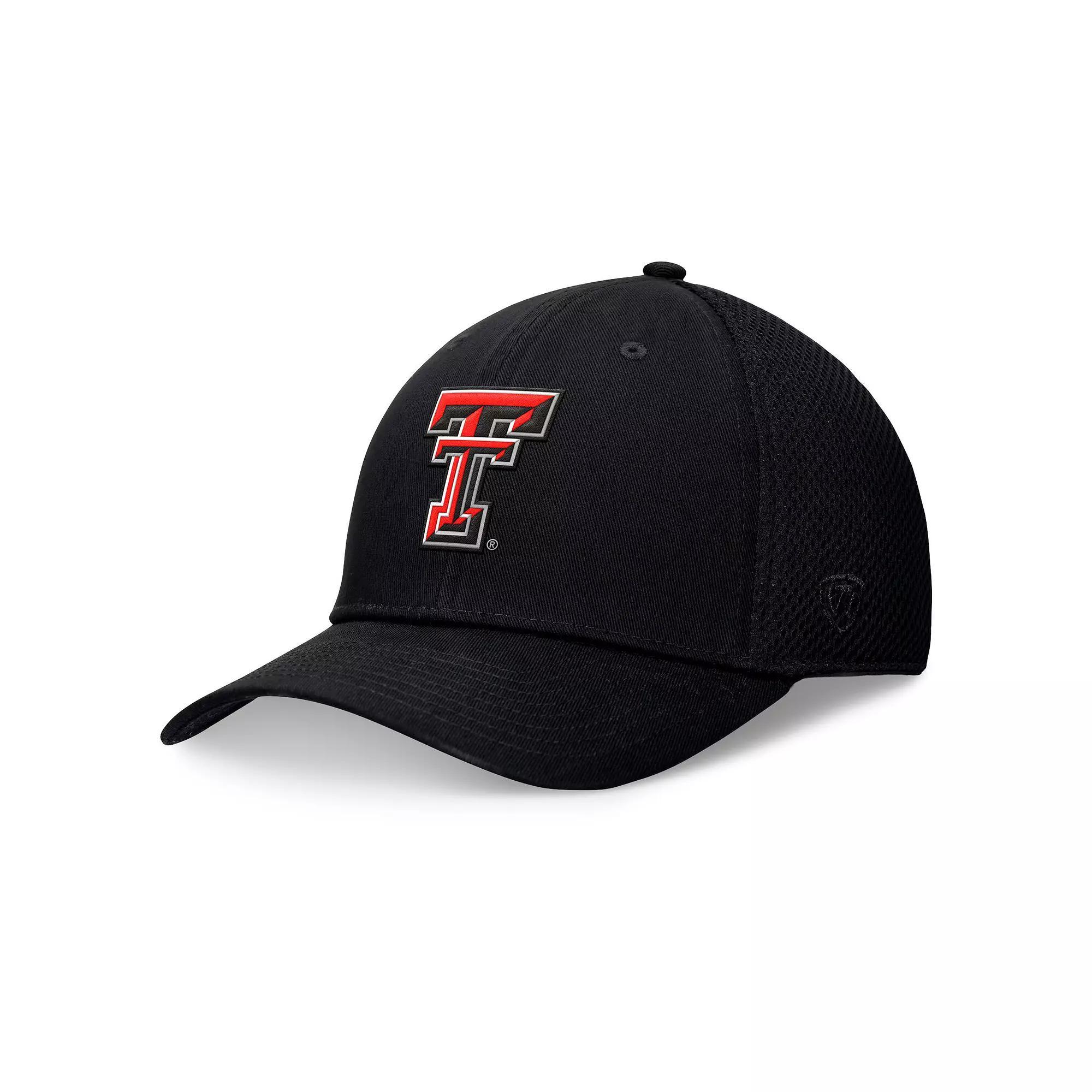 Men's Top of the World Black Texas Tech Red Raiders Spacer Flex Hat, Size: Medium/Large Product Image