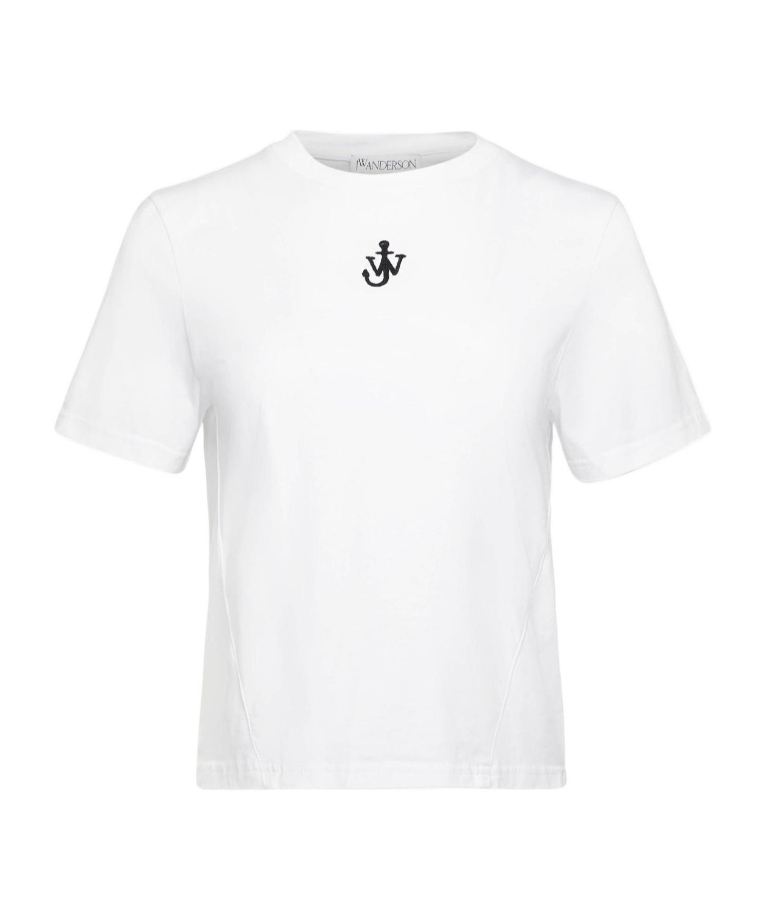 JW ANDERSON Anchor-embroidered T-shirt In White Product Image