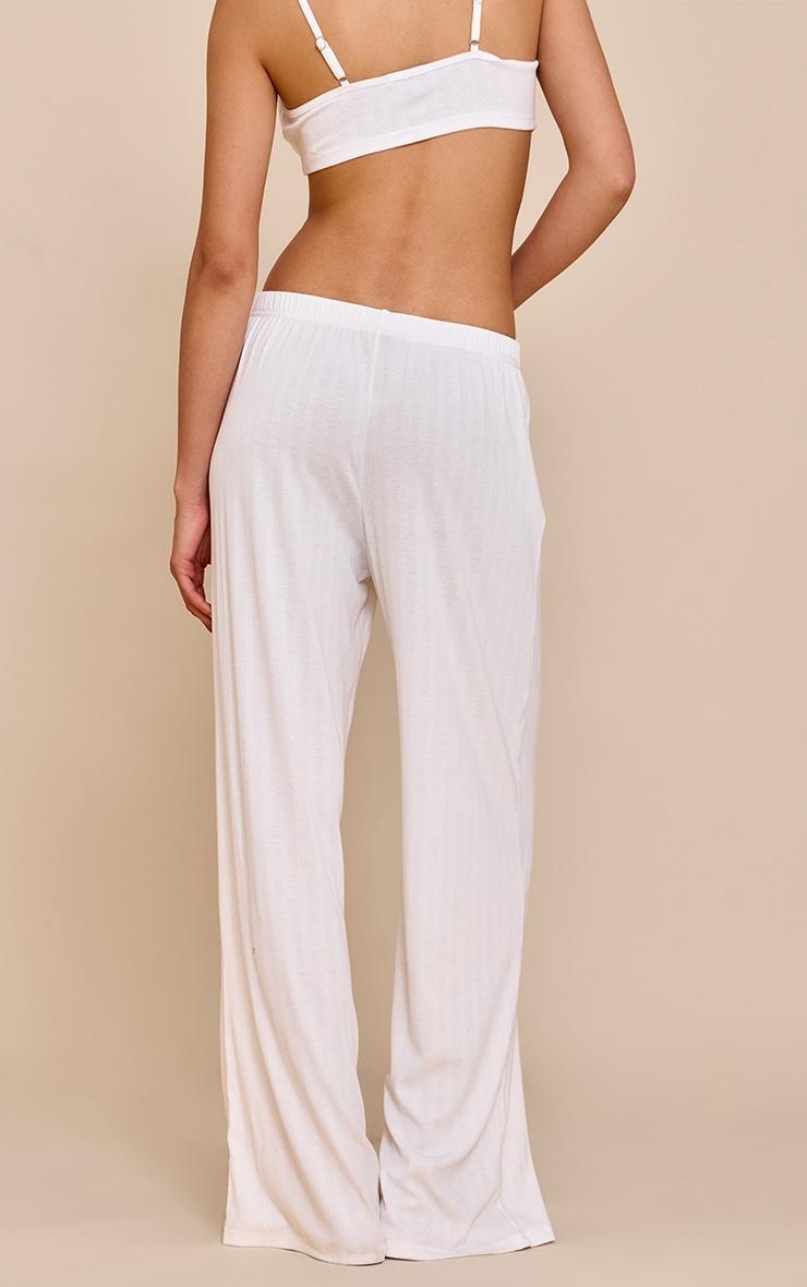 White Pointelle Pj Pants Product Image