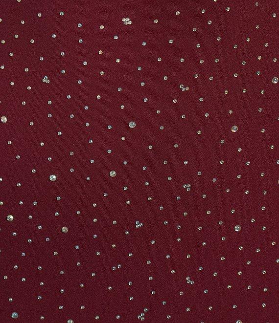 Jump Rhinestone Square Neck Spaghetti Strap Lace Up Back Gown Product Image