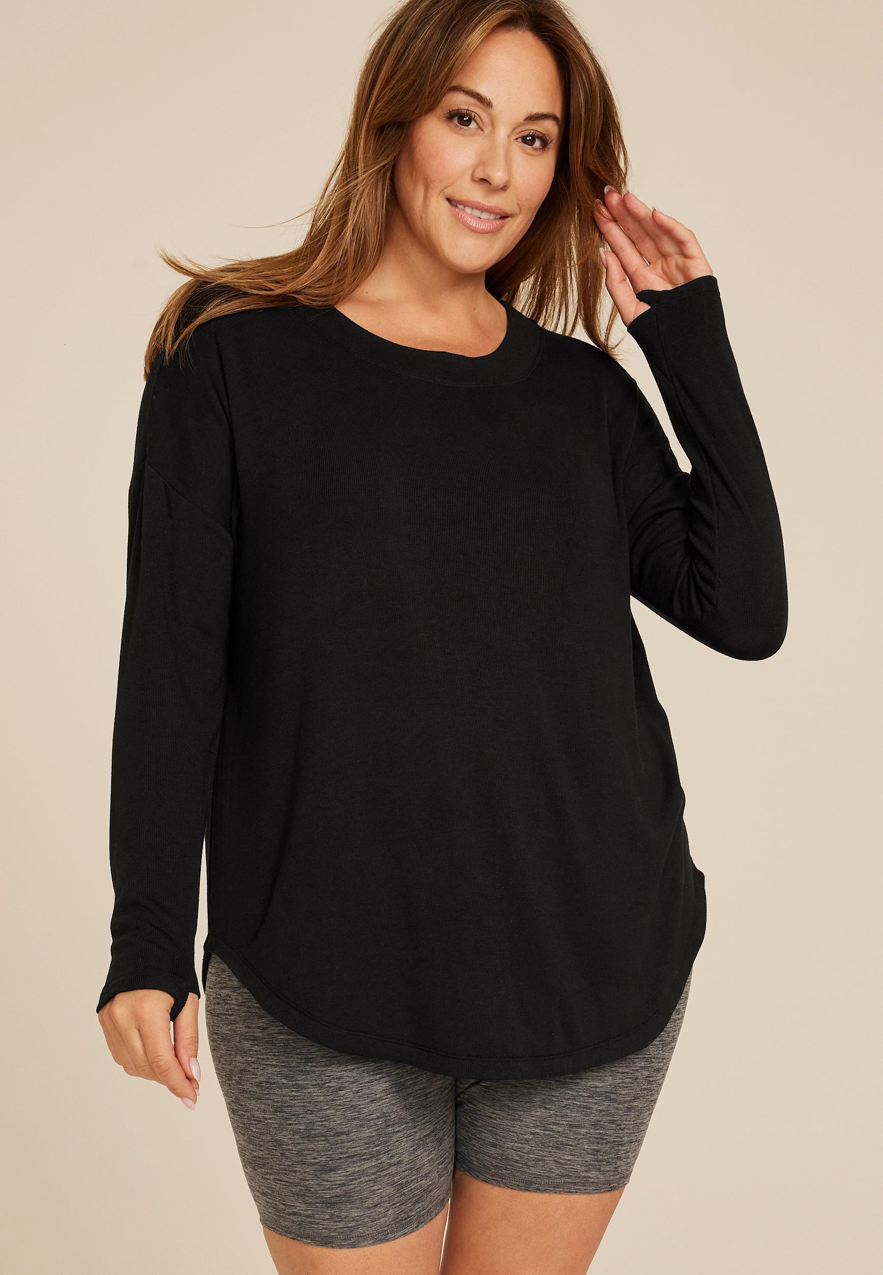 Maurices 3X Plus Size Womens Brushed Ribbed Tunic Top Product Image