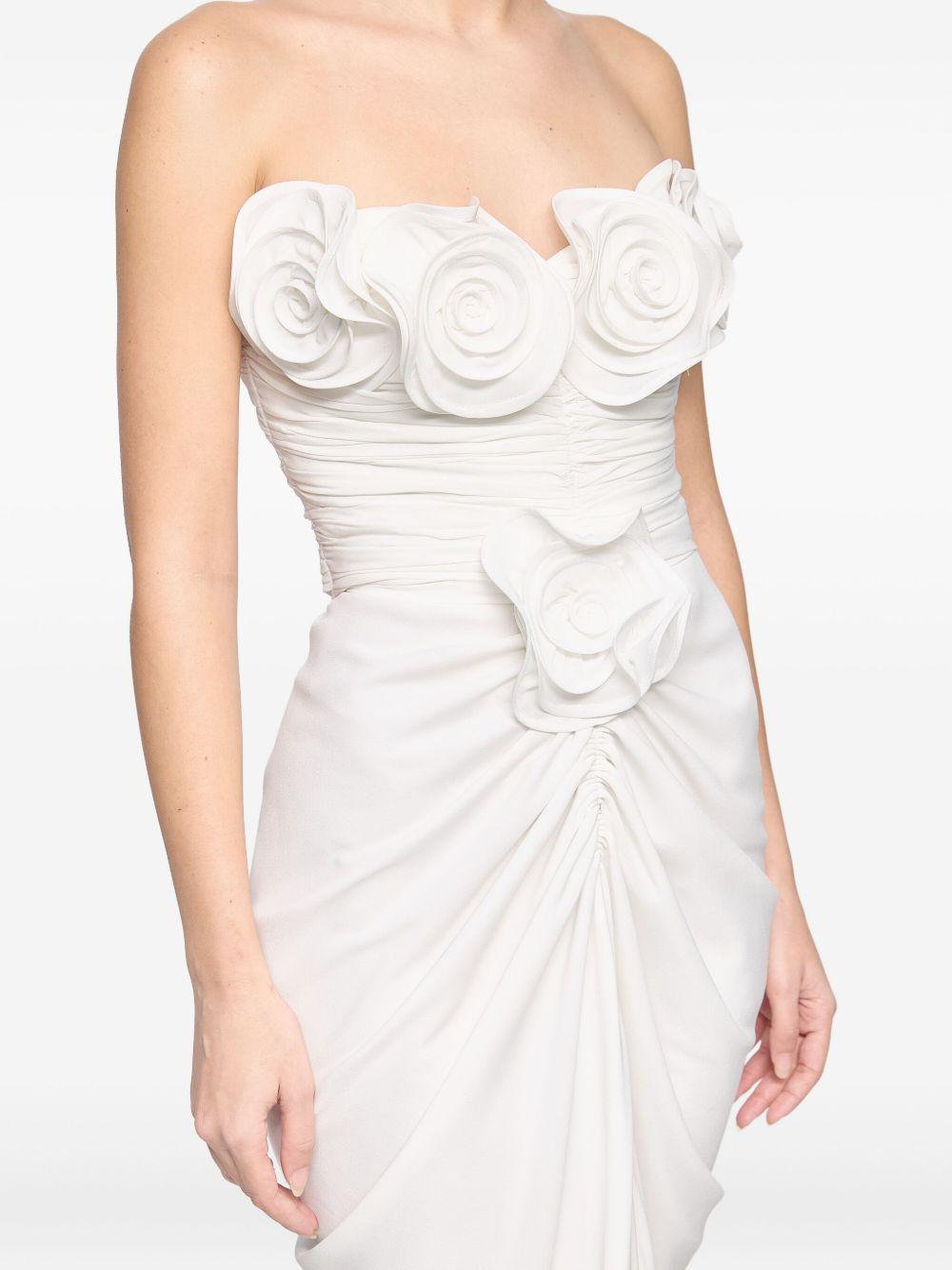 strapless floral-detail gown Product Image