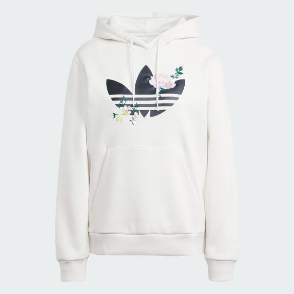 Flower Embroidery Hoodie Product Image