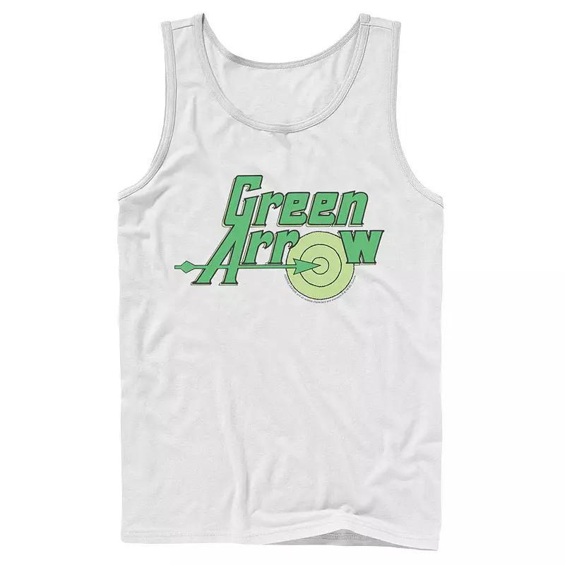 Men's DC Comics The Green Arrow Vintage Text Poster Tank Top,  Product Image