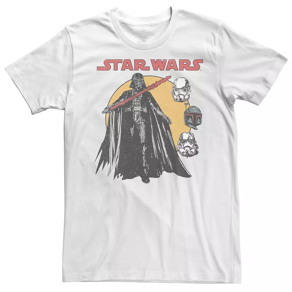 Men's Star Wars Darth Vader And Trooper Helmets Graphic Tee,  Product Image