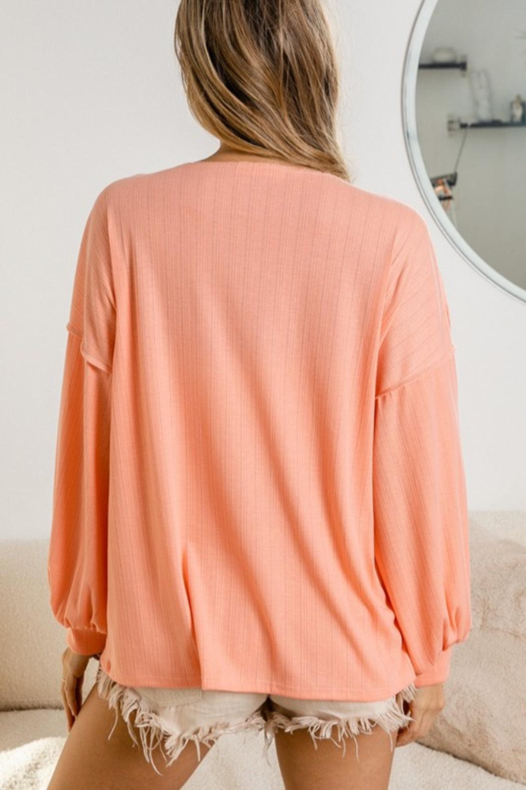 Ribbed Front Pocket Top Product Image